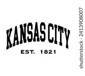 Kansas City typography design for tshirt hoodie baseball cap jacket and other uses vector