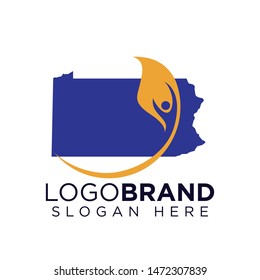 Kansas health people logo template