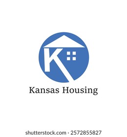 Kansas housing logo design vector