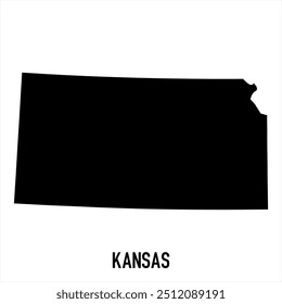 Kansas-Karte. Abstraktes Design, Vektorgrafik