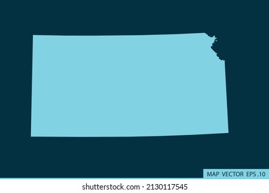 KANSAS map ,Abstract mash line and point scales on dark background for your web site design map logo, app, ui ,Travel. Vector illustration eps 10.