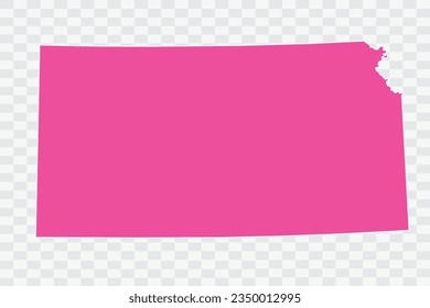 KANSAS Map Fuscia Color Background quality files png