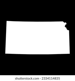 Kansas Karte Form, vereinte Staaten von Amerika. Flaches Concept Symbol Vektorgrafik Symbol .