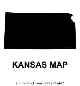 Kansas map shape, united states of america. Flat concept icon symbol vector illustration .