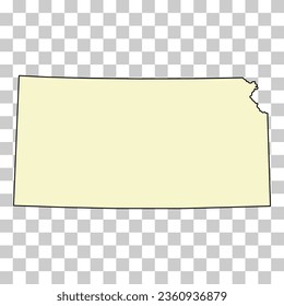 Kansas map shape, united states of america. Flat concept icon symbol vector illustration .