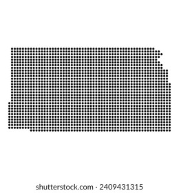 Mapa de Kansas, estados unidos de américa. Icono de concepto plano, ilustración vectorial.