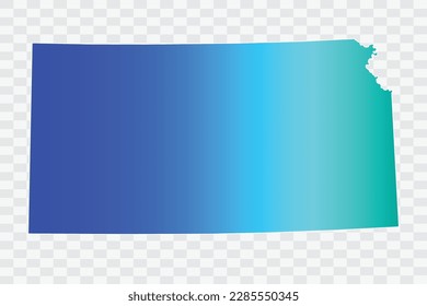 KANSAS Map teal blue Color Background quality files png