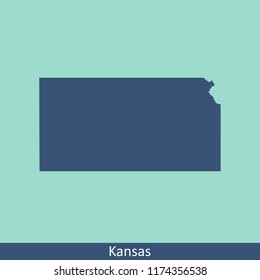 Kansas map vector