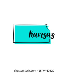 Kansas Map Vector Design Template