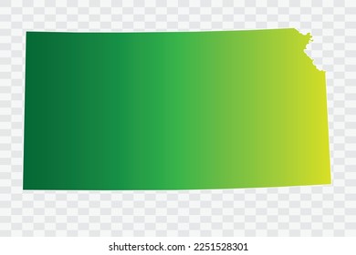 KANSAS Map yellowish green Color Background quality files png