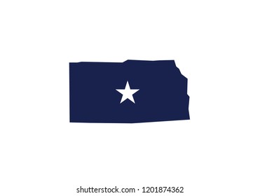 Kansas outline map state shape USA