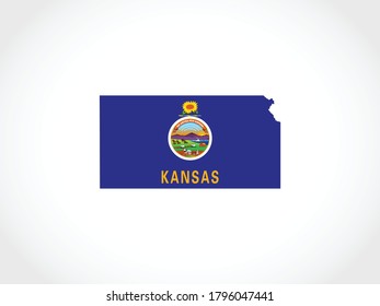 Kansas State Flag Map Background