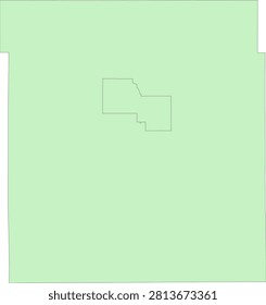 Kansas State Meade County vector Census Tract polygon based on Tiger 2020 Census Data
