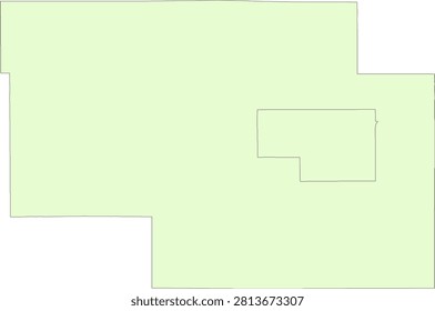 Kansas State Pawnee County vector Census Tract polygon based on Tiger 2020 Census Data