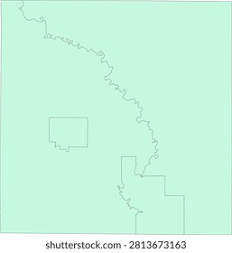 Kansas State Wilson County vector Census Tract polygon based on Tiger 2020 Census Data