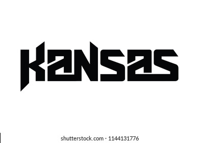 Kansas typography design vector, for t-shirt, poster and other uses