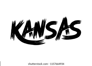 Kansas typography design vector, for t-shirt, poster and other uses