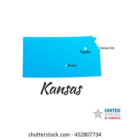 Kansas USA State Map
