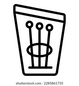 Kantele instrument icon outline vector. Retro music. Greek audio