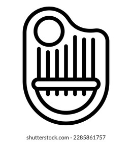 Kantele string icon outline vector. Retro music. Audio instrument