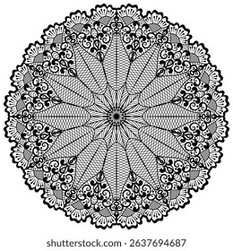 Kantha Motif or Kantha Embroidery or Traditional Embroidery. Decorative pattern in oriental style.  