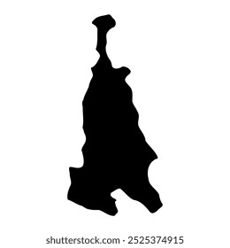 Kanungu district map, administrative division of Uganda. Vector illustration.