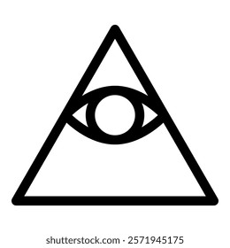 Kao Give all seeing eye in pyramid inside triangle Illuminati symbol Masonic icon black color vector illustration image flat style