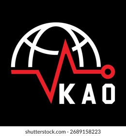 Diseño de letra KAO. Diseño de logotipo de tecnología de letras KAO. Diseño de logo KAO Monogram para un emprendedor y negocio.