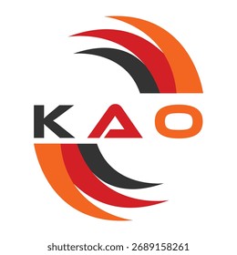 KAO letter design. KAO letter technology logo design. KAO Monogram logo design for an entrepreneur and business.