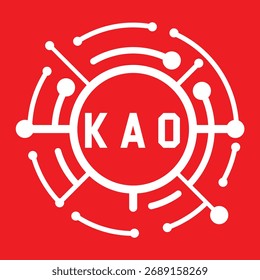 KAO letter design. KAO letter technology logo design. KAO Monogram logo design for an entrepreneur and business.