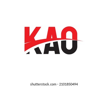 Letra KAO Ilustración del vector de diseño del logotipo inicial