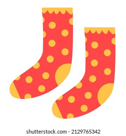Kaos Kaki Merah Bunga - Red Flower Socks
