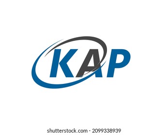 Letra KAP diseño creativo elegante del logo de swoosh
