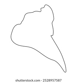 Stadtplan von Kapchorwa, Verwaltungsbezirk von Uganda. Vektorgrafik.
