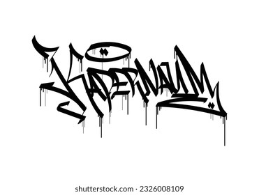 KAPERNAUM word graffiti tag style