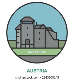 Kapfenberg. Ciudades y pueblos de Austria. Punto de referencia plano