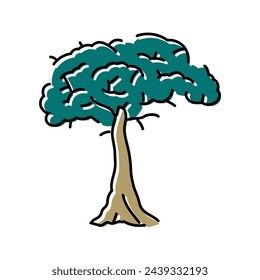 kapok tree jungle amazon color icon vector. kapok tree jungle amazon sign. isolated symbol illustration