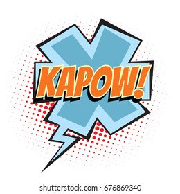 kapow comic word. Pop art retro vector illustration