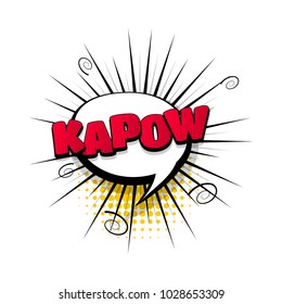 Kapow Hand Drawn Pictures Effects Template Stock Vector (Royalty Free ...