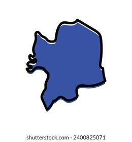 Kara Region of Togo map design.