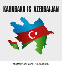 Karabakh Azerbaijan Map width Azerbaijan Flag. Karabakh is Azerbaijan.