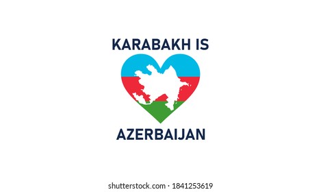 Karabakh is Azerbaijan vector. Azerbaijan map vector design