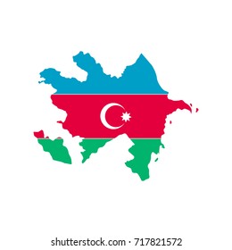 Karabakh  map flag vector