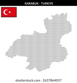 Karabuk region display with dot raster