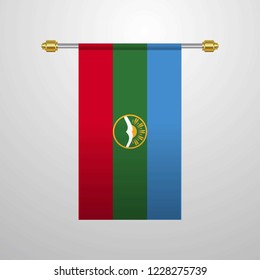 Karachay Chekessia hanging Flag