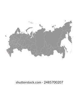 Karachay Cherkessia map, administrative division of Russia. Vector illustration.