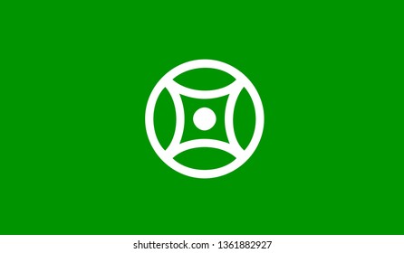 Karachays ethnic groups flag vector icon