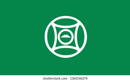 Karachays ethnic groups flag vector icon