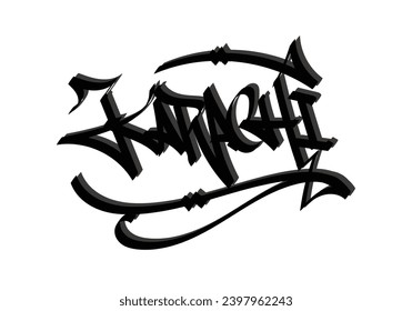 KARACHI city graffiti tag style