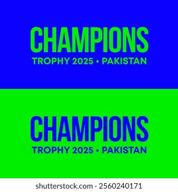 Karachi, Pakistan, 19th December 2024, Key Visual or Poster Design of ICC Champions trophy 2025 LOGO, Vector Illustration.